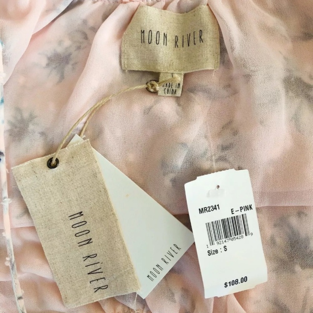 🎁 MOON RIVER⚡️Cold Shoulder Floral Ruffled Dress_S - Picture 8 of 10